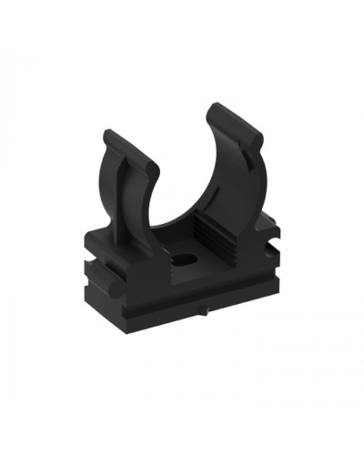 CFQ20 Держатель (клипса) для труб, для монтажного пистолета D20мм, цвет чёрный (50шт) Экопласт (41520BL) в Ачинске Держатели, клипсы, скобы Pintop.ru