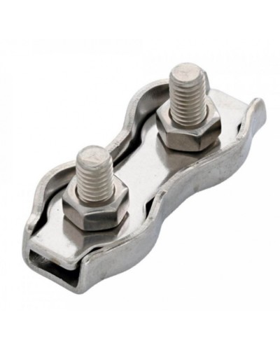 Зажим троса двойной D4мм Duplex (100шт/уп) Промрукав (PR08.3889) в Ачинске Держатели, клипсы, скобы Pintop.ru