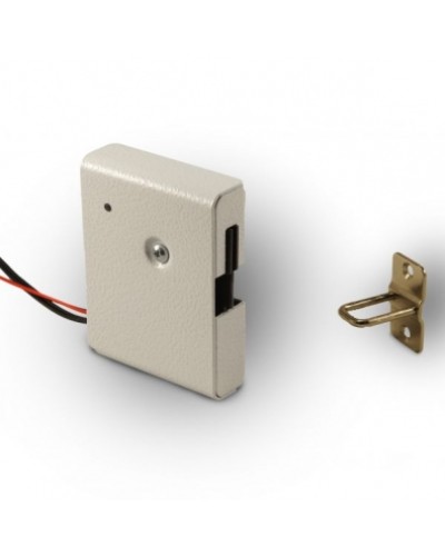 Замок электромеханический с толкателем и датчиком положения двери Promix-SM308.10.1 (белый) в Ачинске Электромеханические замки Pintop.ru