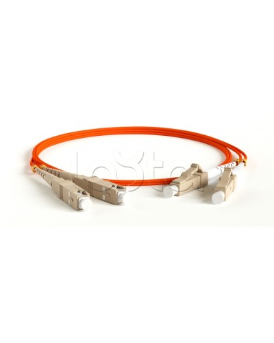 Патч-корд волоконно-оптический многомодовый MM 50/125, LC-SC, duplex, LSZH, 1 м Hyperline FC-D2-50-LC/PR-SC/PR-H-1M-LSZH-OR в Ачинске Патч-корды оптические Pintop.ru
