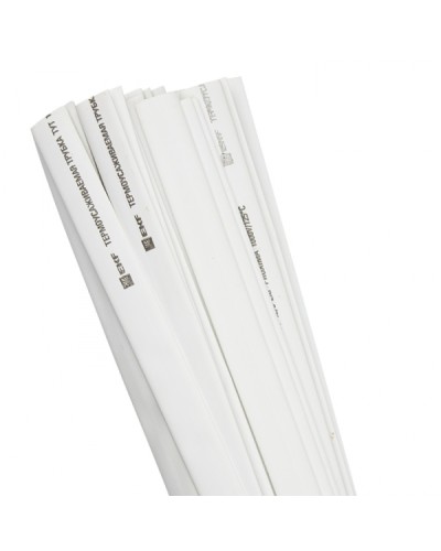 Термоусаживаемая трубка ТУТ нг 12/6 белая в отрезках по 1м EKF PROxima (tut-12-w-1m) в Ачинске Аксессуары для кабель-канала Pintop.ru