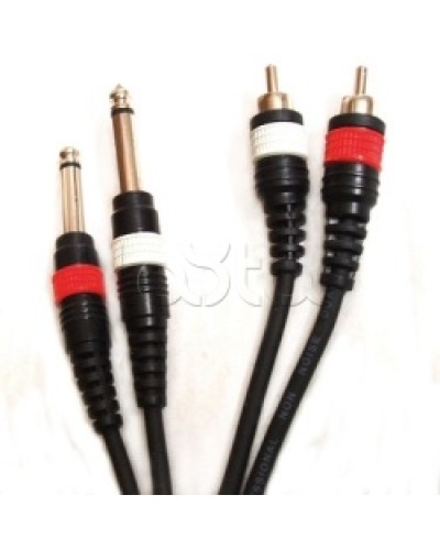 Шнур 2xJack – 2xRCA ROXTON DUL003/1M в Ачинске Система оповещения и трансляции Roxton Pintop.ru