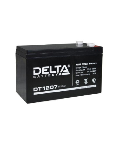 Аккумулятор свинцово-кислотный Delta DT 1207 в Ачинске Электротехническое оборудование Pintop.ru