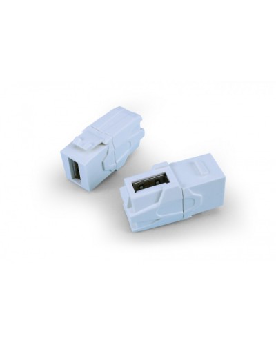 Вставка формата Keystone Jack Hyperline (KJ1-USB-VA3-WH) в Ачинске Кроссы оптические Pintop.ru