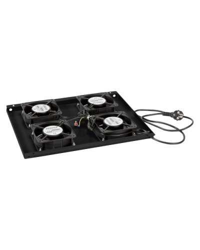 Панель вентиляционная с 4 вентиляторами Cabeus TRAY-60-BK в Ачинске Вентиляторные модули Pintop.ru