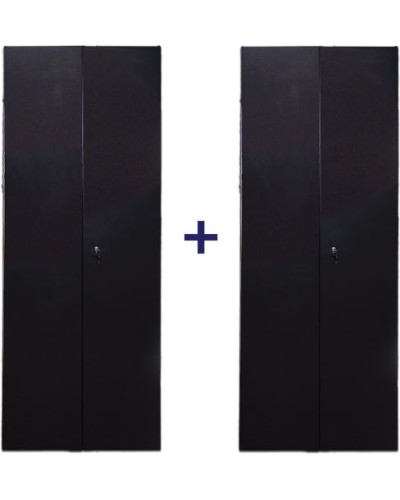 Комплект дверей 42U, 800 мм, черный, передняя - распашная металл, задняя - распашная металл TWT TWT-CBB-DR42-8x-S-M1 в Ачинске Аксессуары для стоек и шкафов Pintop.ru