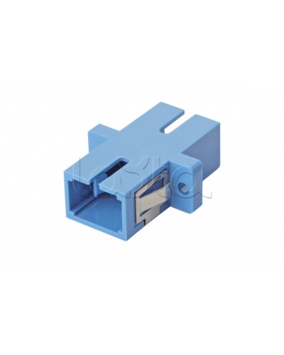 Оптический адаптер OS2, симплекс SC, с фланцами, синий Eurolan (36A-S2-SC-02BU) в Ачинске Проходные адаптеры и розетки оптические Pintop.ru