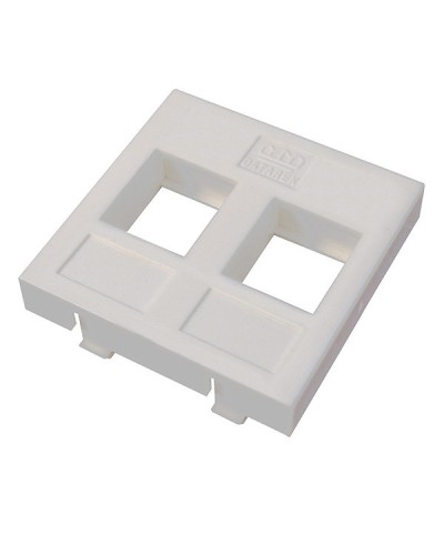Адаптер Mosaic 45 х 45 мм для модуля Keystone, 2 порта, белый Datarex DR-5303 в Ачинске Коммутационные изделия Pintop.ru