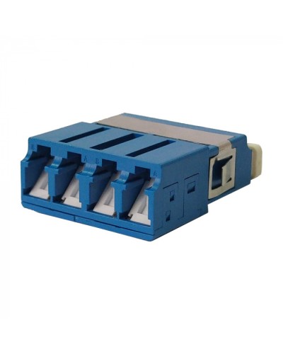 Адаптер оптический LC OM3, со шторкой, корпус SC, квадро LANMASTER (LAN-4LCS/SH-AM-OM3) в Ачинске Проходные адаптеры и розетки оптические Pintop.ru