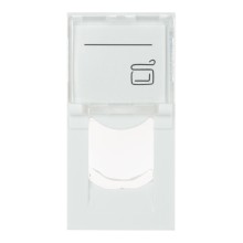 Адаптер 22,5х45 мм со шторкой для модуля Keystone, 1 порт (модуль), белый Datarex (DR-513200)