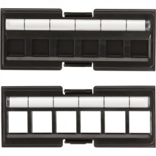 Вставка под кейстоны в модульную панель, неэкранированная, 6 портов, со шторками LANMASTER LAN-FRM-IN-6SK-UXX