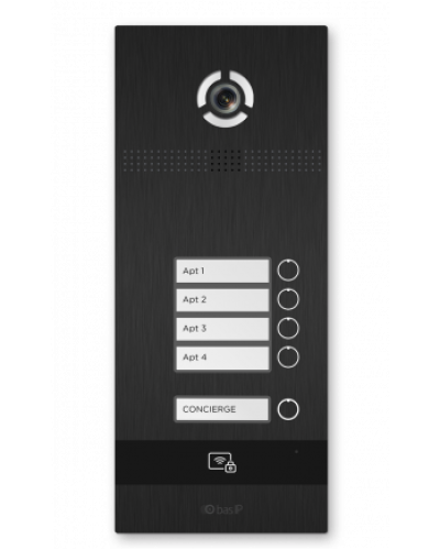Вызывная панель BAS-IP BI-04FBI BLACK в Ачинске Вызывные видеопанели малоабонентные Pintop.ru