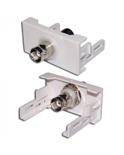 Вставка Mosaic 22.5x45 с BNC-адаптером BC-009, белая LANMASTER (LAN-WA-LP-BNC-WH) в Ачинске Коннекторы и разъемы Pintop.ru