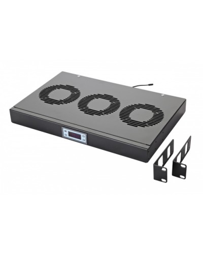 Панель вентиляционная с 3 вентиляторами, с контроллером Eurolan 60A-91-10-30BL в Ачинске Вентиляторные модули Pintop.ru