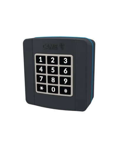 Проводная накладная кодонаборная клавиатура Came 806SL-0280 - SELT1BDG, подключаемая к шине CXN, 12 кнопок, синяя подсветка, RAL7024 в Ачинске Запчасти для шлагбаумов и автоматики Pintop.ru