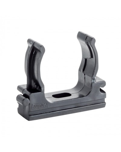 CF32G Держатель (клипса), без галогена, для труб D32мм, цвет чёрный (10шт) Экопласт (41732-10HF-BL) в Ачинске Держатели, клипсы, скобы Pintop.ru