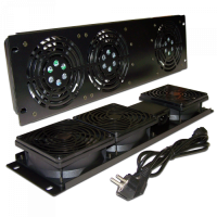 Блок 2-х вентиляторов 19" вертикальный, без термостата, 3U TWT (TWT-CB-FANV2-RACK)