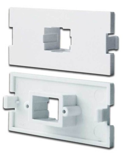 Вставка модульная под SC симплексный адаптер в розетку LAN-MB, белая LANMASTER LAN-MBP-1SC-WH в Ачинске Коннекторы Pintop.ru