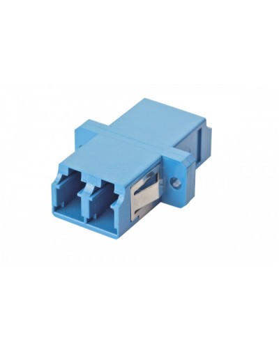 Оптический адаптер OS2, дуплекс LC, с фланцами, синий Eurolan (36A-S2-2L-02BU) в Ачинске Проходные адаптеры и розетки оптические Pintop.ru