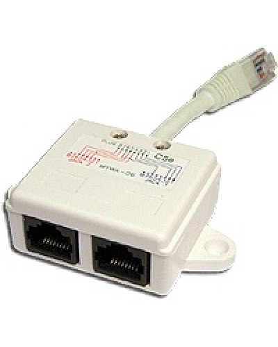 Y-адаптер 1 телефонный и 1 компьютерный порт TWT TWT-Y-E2-U2 в Ачинске Проходные адаптеры Pintop.ru