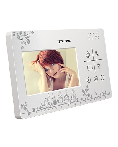 Монитор цветного видеодомофона с кнопочным управлением Tantos LILU LE Совы в Ачинске Вызывные видеопанели малоабонентные Pintop.ru
