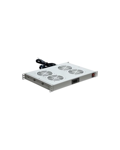 Модуль вентиляторный с термостатом 19 1U с 4-мя вентиляторами REXANT 04-2605 в Ачинске Вентиляторные модули Pintop.ru