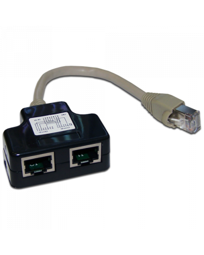 Y-адаптер, 2 компьютерных порта, экранированный TWT (TWT-Y-E2-E2-S) в Ачинске Проходные адаптеры RJ-45 и разветвители Pintop.ru