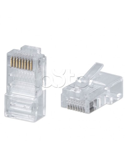 Коннектор RJ-45 под витую пару, категория 5e, универсальный (для одножильного и многожильного кабеля) Cabeus 8P8C в Ачинске Коннекторы и разъемы Pintop.ru