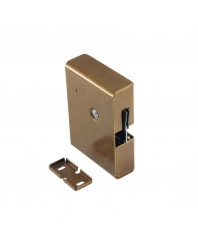 Замок электромеханический с толкателем и датчиком положения двери Promix-SM308.10.1 (коричневый) в Ачинске Электромагнитные замки Pintop.ru