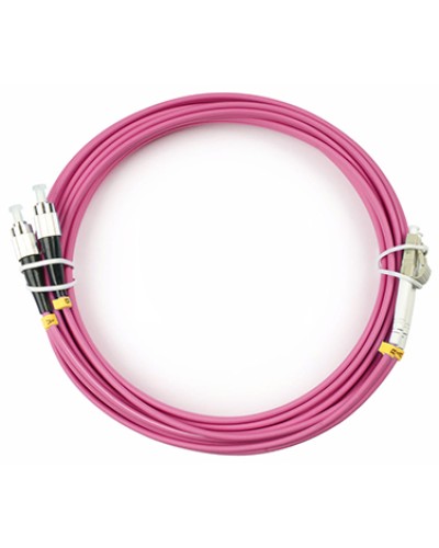Шнур оптический duplex LC-FC 50/125 mm OM4 5м LSZH Cabeus FOP-50-OM4-LC-FC-5m в Ачинске Патч-корды оптические Pintop.ru