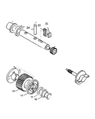 Выходной вал BX-E, BX-E241 Came 119RIBX015 в Ачинске Запчасти для шлагбаумов и автоматики Pintop.ru