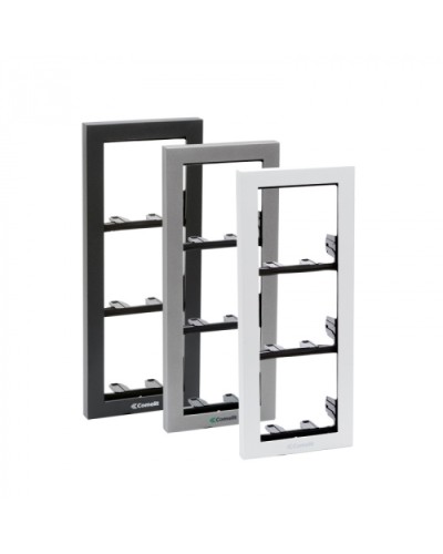 Рамка iKall на 3 модуля, антрацит Comelit в Ачинске Малоабонентные видеодомофоны Pintop.ru