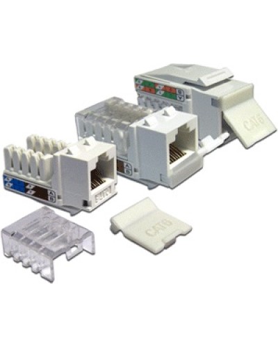 Модуль Keystone, RJ45, кат.6, UTP, 90 градусов, со встроенной шторкой, белый LANMASTER (LAN-OK45U6/90P-WH) в Ачинске Коннекторы Pintop.ru