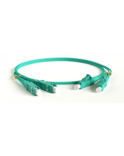 Патч-корд волоконно-оптический Hyperline FC-D2-503-LC/PR-ST/PR-H-1M-LSZH-AQ в Ачинске Патч-корды оптические Pintop.ru