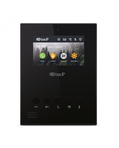Видеодомофон BAS-IP AU-04LA BLACK в Ачинске Абонентские видеоустройства Pintop.ru