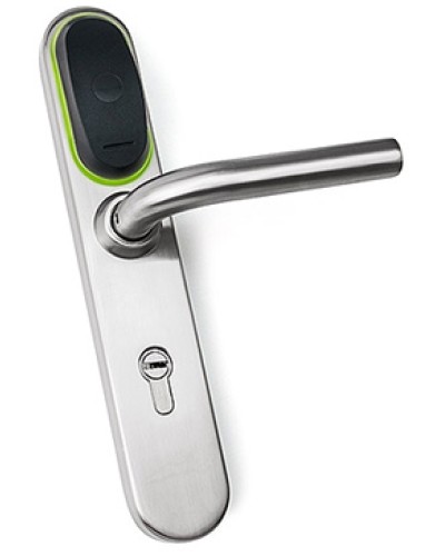 Замок для двери электромеханический IronLogic Eurolock EHT net (серебро) dd=85 мм в Ачинске Электромеханические замки Pintop.ru