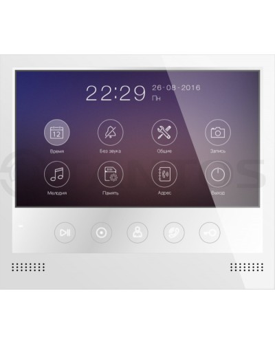 Монитор цветного видеодомофона формата AHD с сенсорными кнопками и возможностью записи фото или видео по вызову на microSD карту Tantos Selina HD M в Ачинске Абонентские видеоустройства Pintop.ru