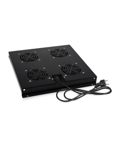 Модуль вентиляторный с 4-я вентиляторами, цвет черный (RAL 9004) Cabeus (TRAY-SC-120-BK) в Ачинске Вентиляторные модули Pintop.ru