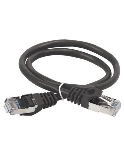 ITK Коммутационный шнур (патч-корд), кат.5Е FTP, 0,5м, черный (PC09-C5EF-05M) в Ачинске Патч-корды и пигтейлы Pintop.ru