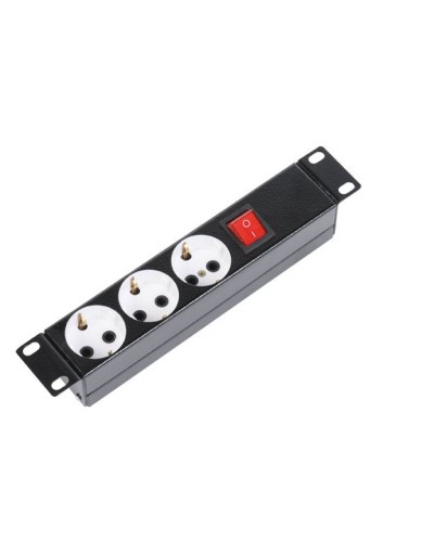 Блок силовых розеток 10 без шнура с выключателем, 3 розетки (черный) ЦМО БР-3П-10-9005 в Ачинске Блоки розеток Pintop.ru