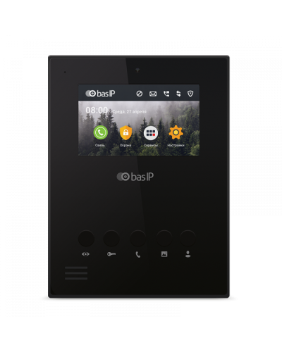 Видеодомофон BAS-IP AU-04LAF BLACK в Ачинске Абонентские IP устройства Pintop.ru