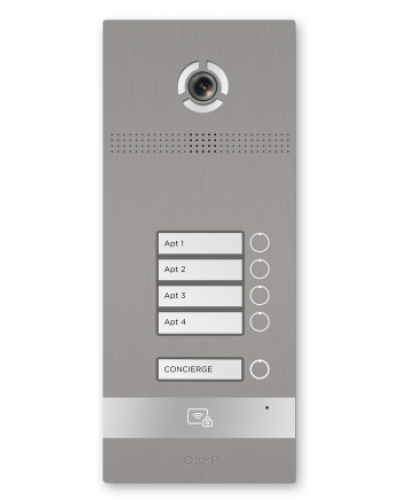 Вызывная панель BAS-IP BI-04FBI SILVER в Ачинске Вызывные видеопанели малоабонентные Pintop.ru