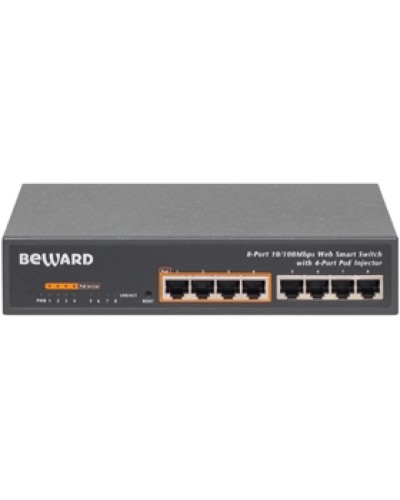 Коммутатор PoE 8-портовый Beward STW-8P4 в Ачинске Коммутаторы Pintop.ru