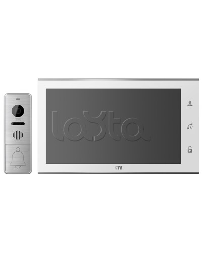 Комплектвидеодомофона CTV-DP4105AHD (белый) в Ачинске Комплекты домофонов Pintop.ru