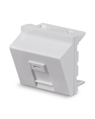 Вставка 45x45 (Mosaic) для 1 модуля формата Keystone Jack, угловая Cabeus (FP-A-45-1M) в Ачинске Модули Keystone Pintop.ru