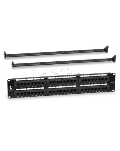 Патч-панель 19, 2U, 48xRJ45 Cabeus PL-48-Cat.6-Dual IDC в Ачинске Патч панель Pintop.ru