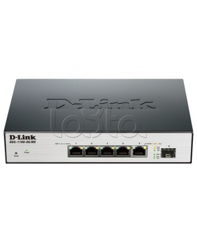 Коммутатор 6-портовый D-Link DGS-1100-06/ME/A1B в Ачинске Коммутаторы Pintop.ru