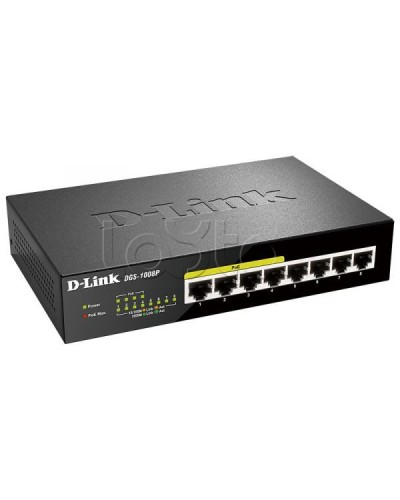 Неуправляемый коммутатор D-Link DL-DGS-1008P/F1A в Ачинске Коммутаторы Pintop.ru