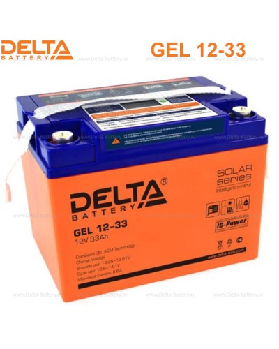 Аккумулятор свинцово-кислотный Delta GEL 12-33 в Ачинске Электротехническое оборудование Pintop.ru