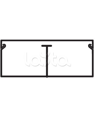 Миниканал TMC 40/2x17 с перегородкой DKC 00305 в Ачинске Кабель-канал Pintop.ru